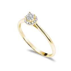 Forlovelsesring Solitaire 14 karat Guld D01 - Flere Varianter