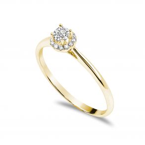 Forlovelsesring Solitaire 14 karat Guld D01 - Flere Varianter
