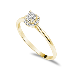 Forlovelsesring Solitaire 14 karat Guld D01 - Flere Varianter