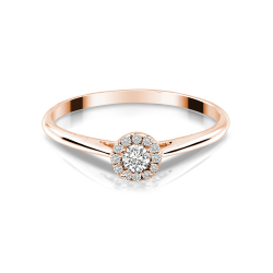 Forlovelsesring Solitaire 14 karat Rdguld D01 - Flere Varianter
