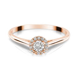 Forlovelsesring Solitaire 14 karat Rdguld D01 - Flere Varianter