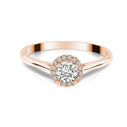 Forlovelsesring Solitaire 14 karat Rdguld D01 - Flere Varianter