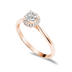 Forlovelsesring Solitaire 14 karat Rdguld D01 - Flere Varianter