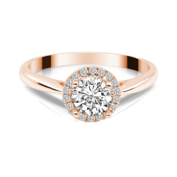 Forlovelsesring Solitaire 14 karat Rdguld D01 - Flere Varianter