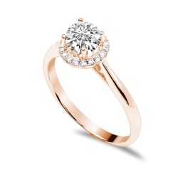 Forlovelsesring Solitaire 14 karat Rdguld D01 - Flere Varianter