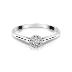 Forlovelsesring Solitaire 14 karat Hvidguld D01 - Flere Varianter