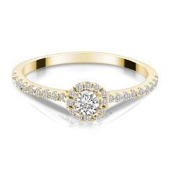 Forlovelsesring Solitaire 14 karat Guld D02 - Flere Varianter