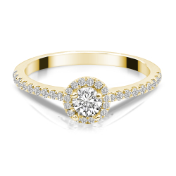 Forlovelsesring Solitaire 14 karat Guld D02 - Flere Varianter