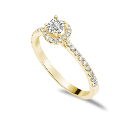 Forlovelsesring Solitaire 14 karat Guld D02 - Flere Varianter