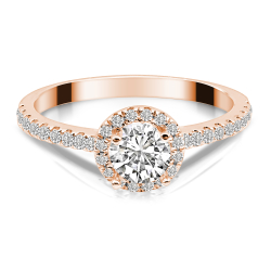 Forlovelsesring Solitaire 14 karat Rdguld D02 - Flere Varianter