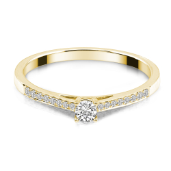 Forlovelsesring Solitaire 14 karat Guld D03 - Flere Varianter