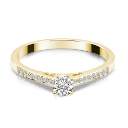 Forlovelsesring Solitaire 14 karat Guld D03 - Flere Varianter