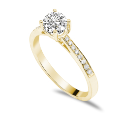 Forlovelsesring Solitaire 14 karat Guld D03 - Flere Varianter