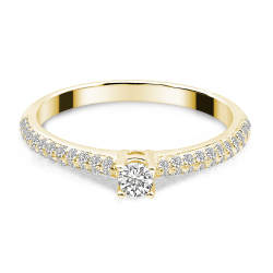 Forlovelsesring Solitaire 14 karat Guld D04 - Flere Varianter