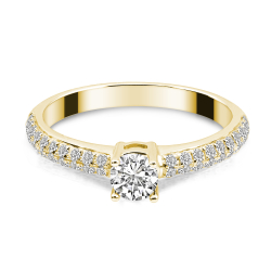 Forlovelsesring Solitaire 14 karat Guld D04 - Flere Varianter