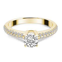 Forlovelsesring Solitaire 14 karat Guld D04 - Flere Varianter