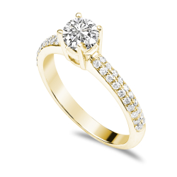 Forlovelsesring Solitaire 14 karat Guld D04 - Flere Varianter