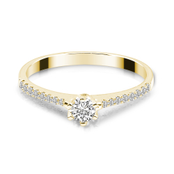 Forlovelsesring Solitaire 14 karat Guld D05 - Flere Varianter