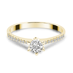 Forlovelsesring Solitaire 14 karat Guld D05 - Flere Varianter