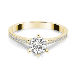 Forlovelsesring Solitaire 14 karat Guld D05 - Flere Varianter