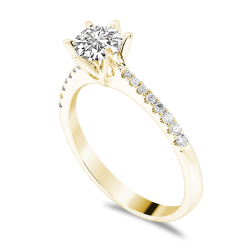Forlovelsesring Solitaire 14 karat Guld D05 - Flere Varianter