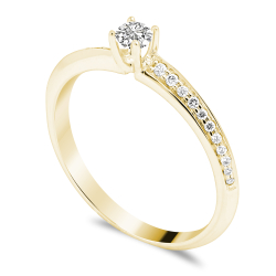 Forlovelsesring Solitaire 14 karat Guld D07 - Flere Varianter