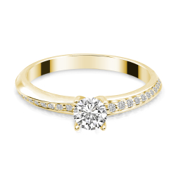 Forlovelsesring Solitaire 14 karat Guld D07 - Flere Varianter