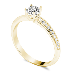 Forlovelsesring Solitaire 14 karat Guld D07 - Flere Varianter