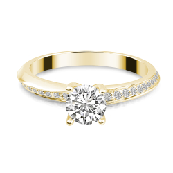 Forlovelsesring Solitaire 14 karat Guld D07 - Flere Varianter
