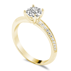 Forlovelsesring Solitaire 14 karat Guld D07 - Flere Varianter