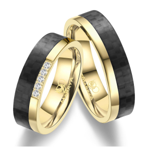 Vielsesringe Rustfri Stl og Carbon ES24