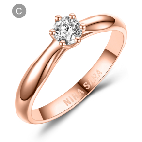 Forlovelsesring 14 Karat Rdguld NS607-C