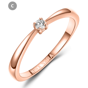 Forlovelsesring 14 Karat Rdguld NS608-C