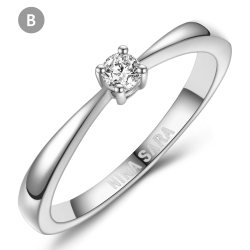 Forlovelsesring 14 Karat Hvidguld NS609-B