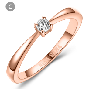 Forlovelsesring 14 Karat Rdguld NS609-C