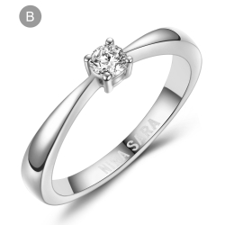 Forlovelsesring 14 Karat Hvidguld NS610-B