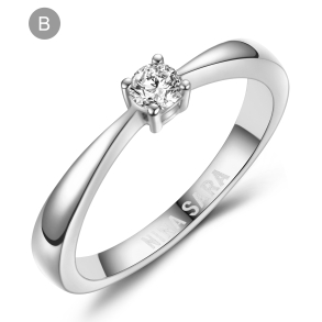 Forlovelsesring 14 Karat Hvidguld NS610-B