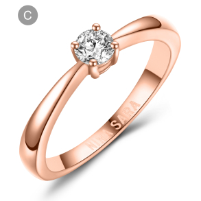 Forlovelsesring 14 Karat Rdguld NS611-C