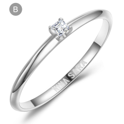 Forlovelsesring 14 Karat Hvidguld NS612-B