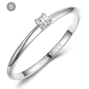 Forlovelsesring 14 Karat Hvidguld NS612-B