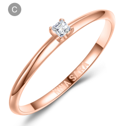 Forlovelsesring 14 Karat Rdguld NS612-C