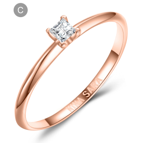 Forlovelsesring 14 Karat Rdguld NS613-C