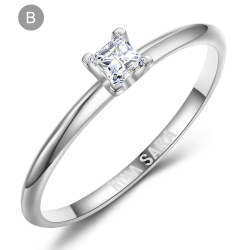 Forlovelsesring 14 Karat Hvidguld NS614-B