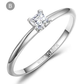 Forlovelsesring 14 Karat Hvidguld NS614-B