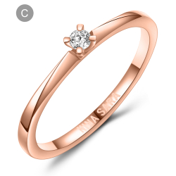 Forlovelsesring 14 Karat Rdguld NS615-C