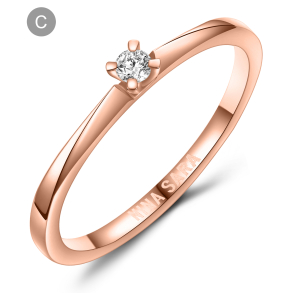 Forlovelsesring 14 Karat Rdguld NS615-C