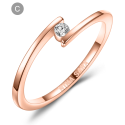 Forlovelsesring 14 Karat Rdguld NS616-C