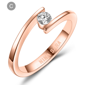 Forlovelsesring 14 Karat Rdguld NS618-C