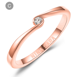 Forlovelsesring 14 Karat Rdguld NS628-C