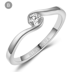 Forlovelsesring 14 Karat Hvidguld NS630-B